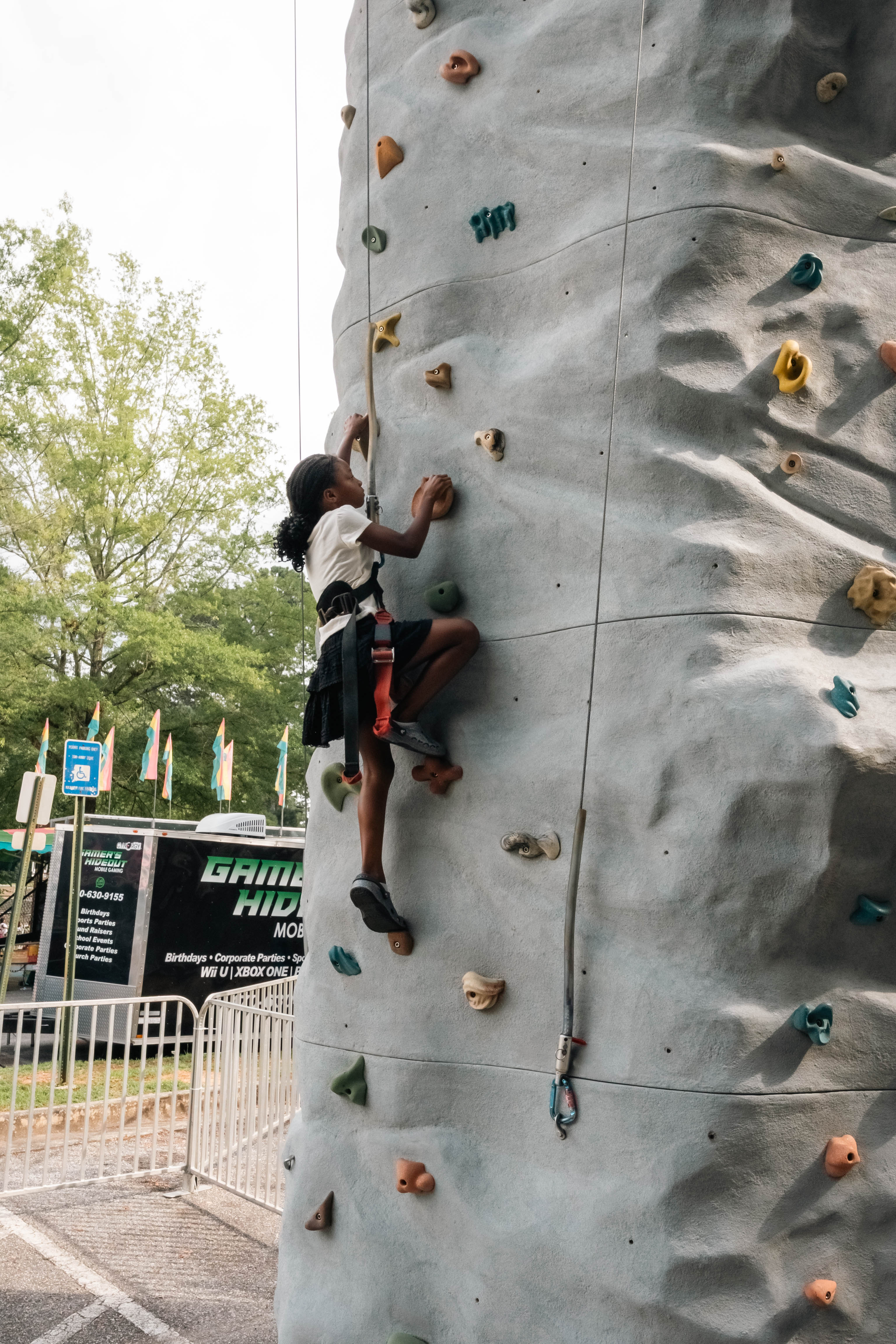 Kids rock climbing wall